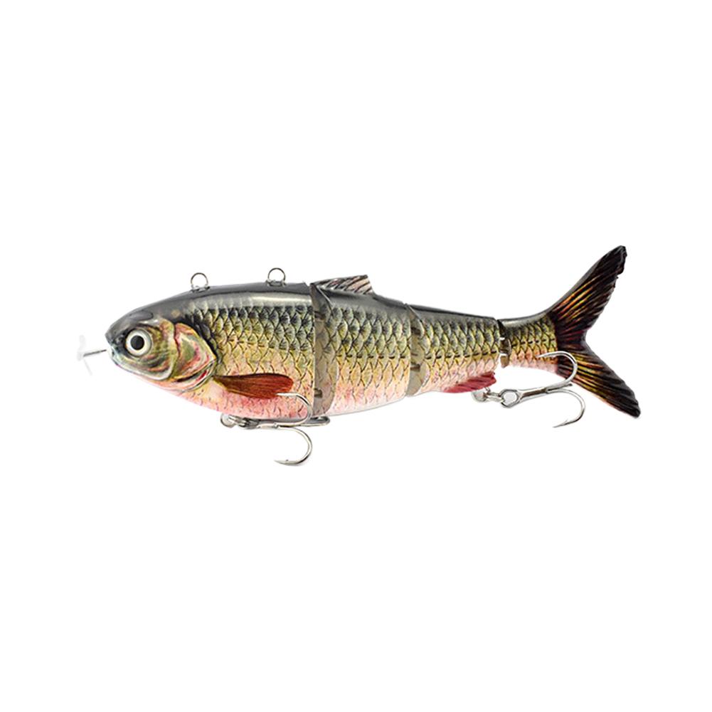 Automatische Swimbait Angelköder 13cm 4-Segment Mehrgelenkiger Köder Elektrischer Robotischer Angelköder Auto USB Wiederaufladbar Pesca