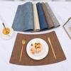 Durable Solid Color Table Mat Heat Insulation Fan-shaped Insulation Mat  Christmas
