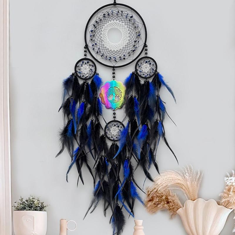 Handmade Dream Catcher Pendants 3D Wind Chimes Wall Hangings Ornament Home Decoration Wind Chimes Dream Catcher
