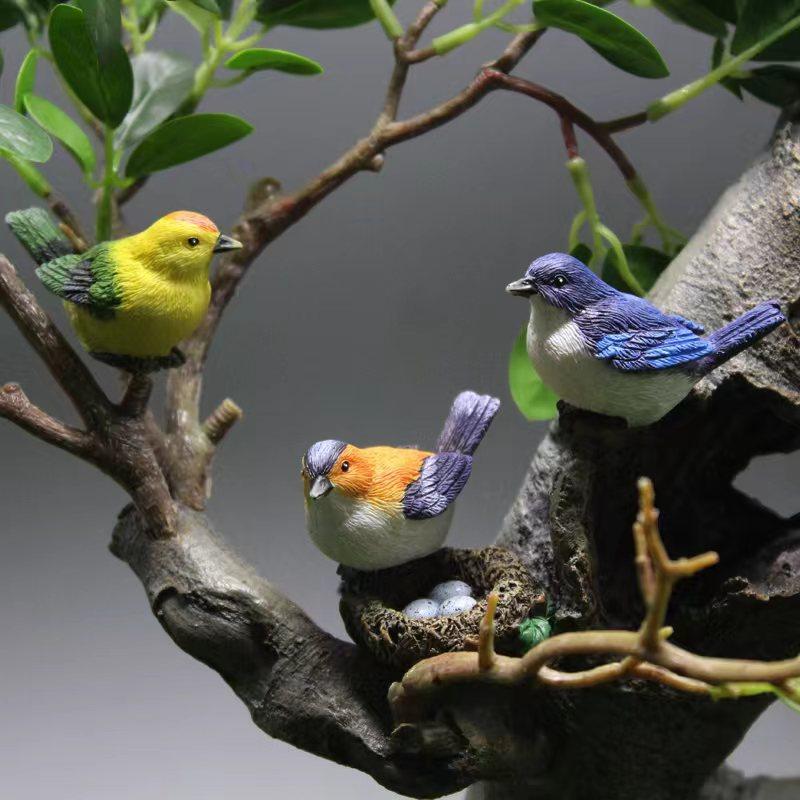 Resin Dollhouse Animal Model Plant Bonsai Ornaments Miniature Figurines Micro Landscape Home Decor Fairy Garden Decor