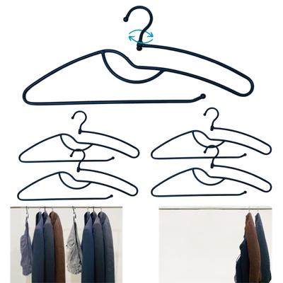 Stainless Steel Trouser Pants Slacks Belt Laundry Hangers Set of [2026 Latest] Hangers, Hangers, Hangers, Hangers, Hangers, (Black, 5)