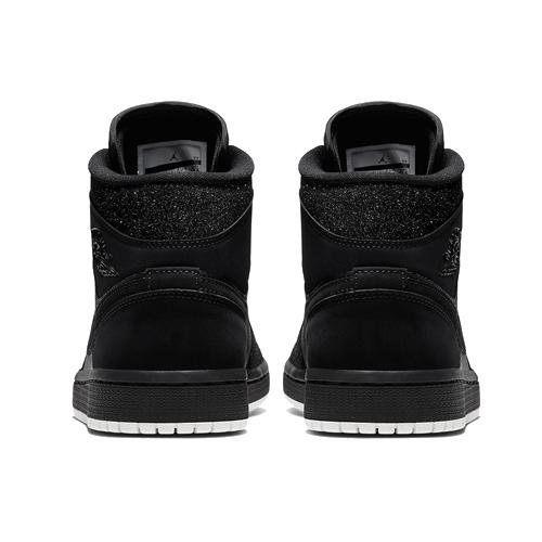 Jordan 1 Mid Glitter Black Women's BQ6472-001