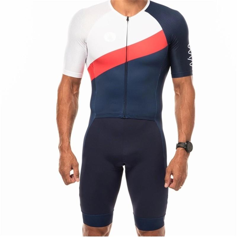 Tuta da Triathlon da Uomo Ciclismo Corsa Nuoto Pezzo Unico Attrezzatura Performance con Tessuto Traspirante Design di Sicurezza