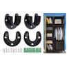 4 Pieces Pipe Shelf Brackets Heavy Duty Flange Support with Screws Wall Mount