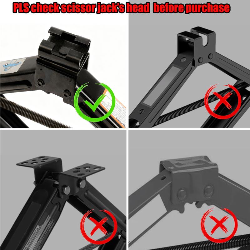 Heavy Duty Rubber Scissor Jack Pads 6PCS Set Pinch Weld Adapter for Car Scissor Lift Truck SUV Vehicle Tire Repair Tool Kit