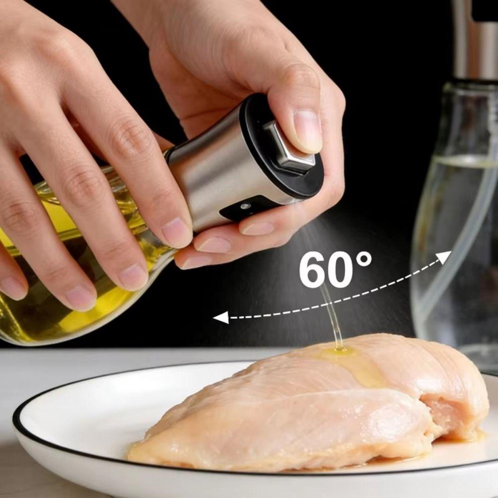 Stainless Steel Glass Oil Sprayer Fine Spray Kitchen Spray Container Kitchen Gadgets