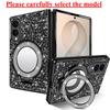 Luxury Bling Glitter Magnetic Stand Holder Bracket Case for Samsung Galaxy Z Fold 8 Ultra Fold8 Plating Mirror Bracket PC Cover