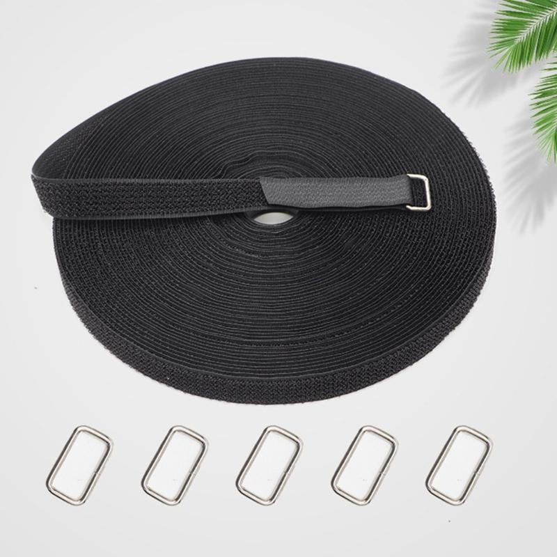 Long Service Reusable Straps 10M Roll 50 Not Corrosion Clip Cable Organizers Straps for Secure Item Fastening