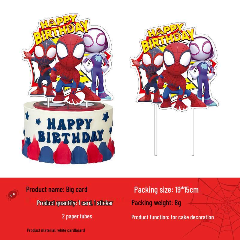 Hot-Selling Spider-Man & Friends Disposable Plate Set with Balloon Decorations for Parties