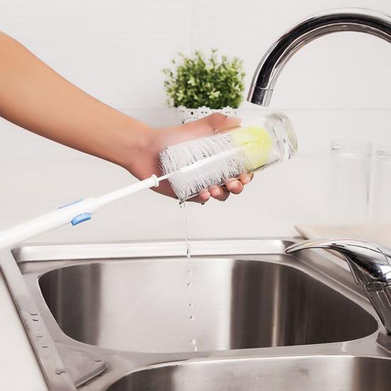 Bottiglia Tazza Spugna Spazzola Tubo di Vetro Detergente Retrattile Strumento di Pulizia della Cucina