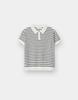 GIORDANO Striped Polo Neck Short Sleeve Knit Sweater (12Gg) 356524 [3Color]