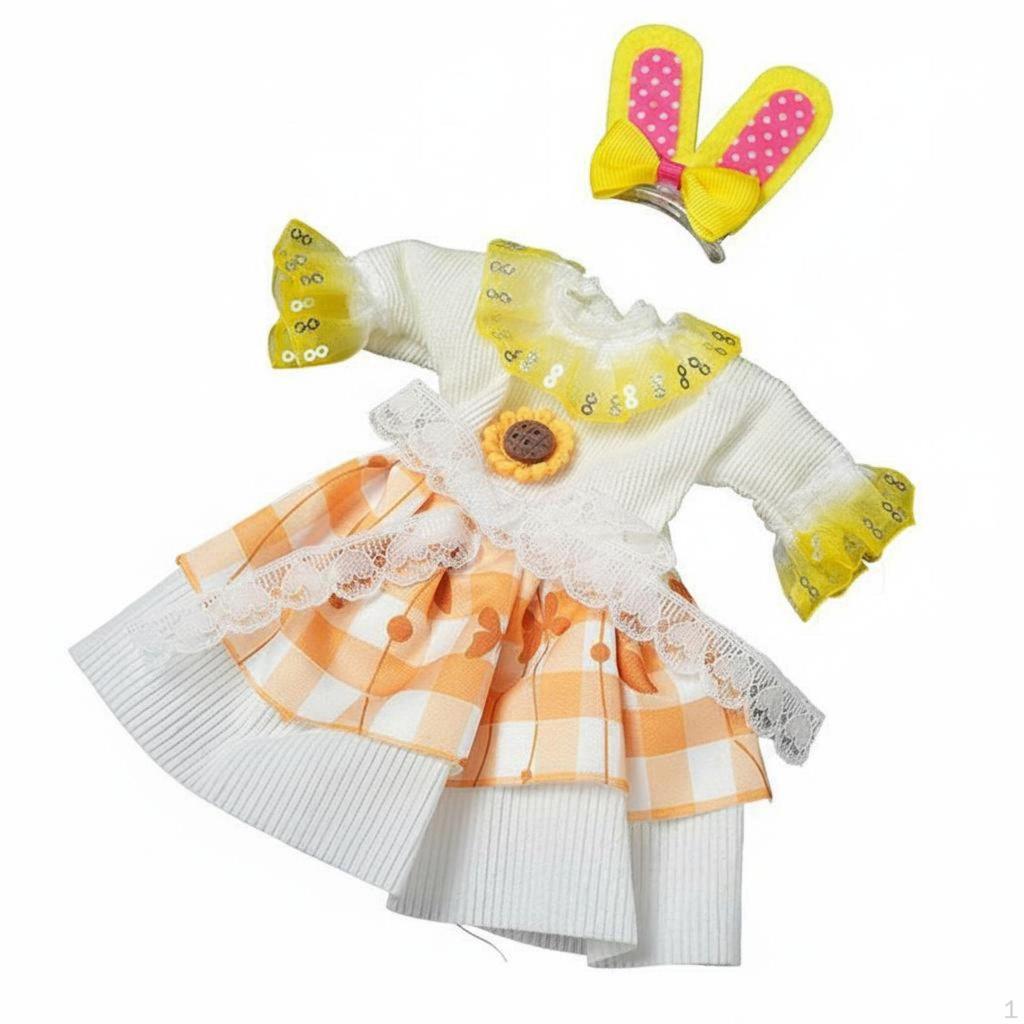 30cm Doll Outfit Great Gift BJD Dress Set Detailed Design for Kids, Dollhouse Play