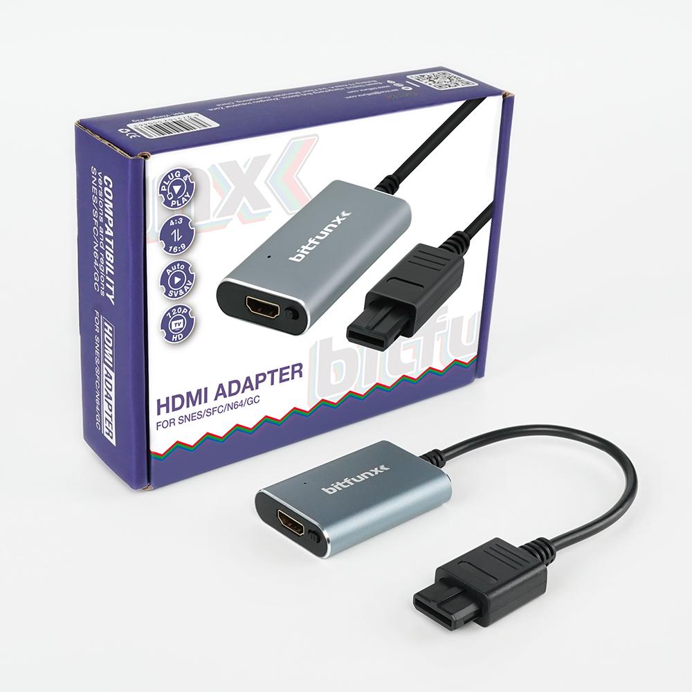 

Bitfunx 720P HDMI-совместимый адаптер S-video SV/AV HDTV конвертер для NTSC PAL N64 SNES SFC NGC игровая консоль переключатель соотношения сторон
