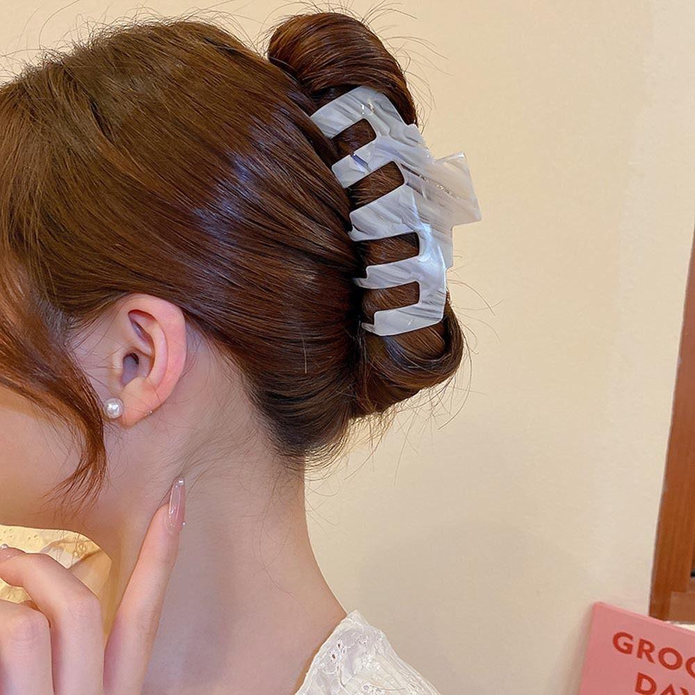 Gifts For Girls Geometric Hairpins Acetate Hair Claws Korean Shark Clip Letter Women Hair Clips