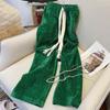 Women's Thickened Corduroy Pants Straight Loose Tie Pants