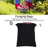 Collapsible Foraging Bag Leather Trim Outdoor Pouch Bag Portable Foraging Pouch  Mushroom Foraging