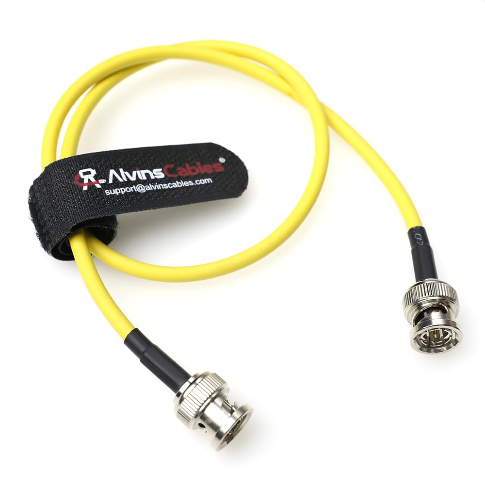 Cablu Monitor RED Compatibil 12G SDI Flexibil Coaxial Drept BNC pentru Video 4K 50cm Cablu Alvin's Komodo/Atomos, Capete Bărbat-Bărbat, Ecranat 75ohm,