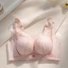 French Lace Bra Women's Gathering Bra Breast Collection Anti Sagging No Steel Ring Adjustable Thin Bra