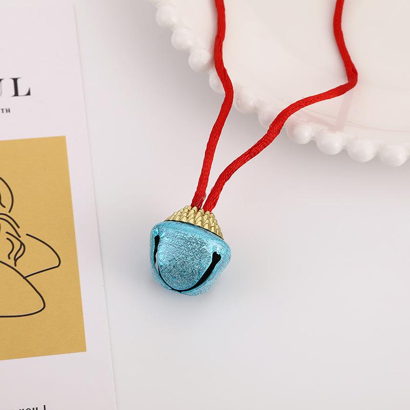 

Colorful Handmade Christmas Bell Pendant with Rope for DIY Bracelet & Necklace 25MM Bell