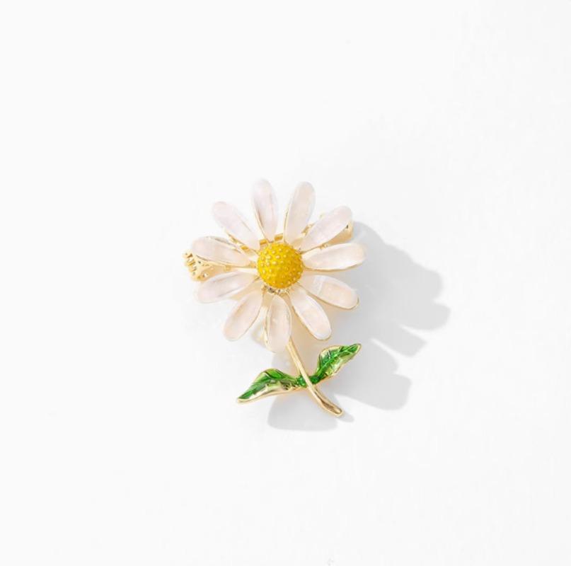 Fashion Daisy Sun Flower Brooches for Women Men Trendy Sunflower Plant Party Wedding Office Korean Jewelry Accessories