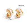 Yori Personalized Imitation Pearl Three Layer Ear Clip for Women Golden 18K Plated Stainless Steel Fashion Holiday Jewelry Gift