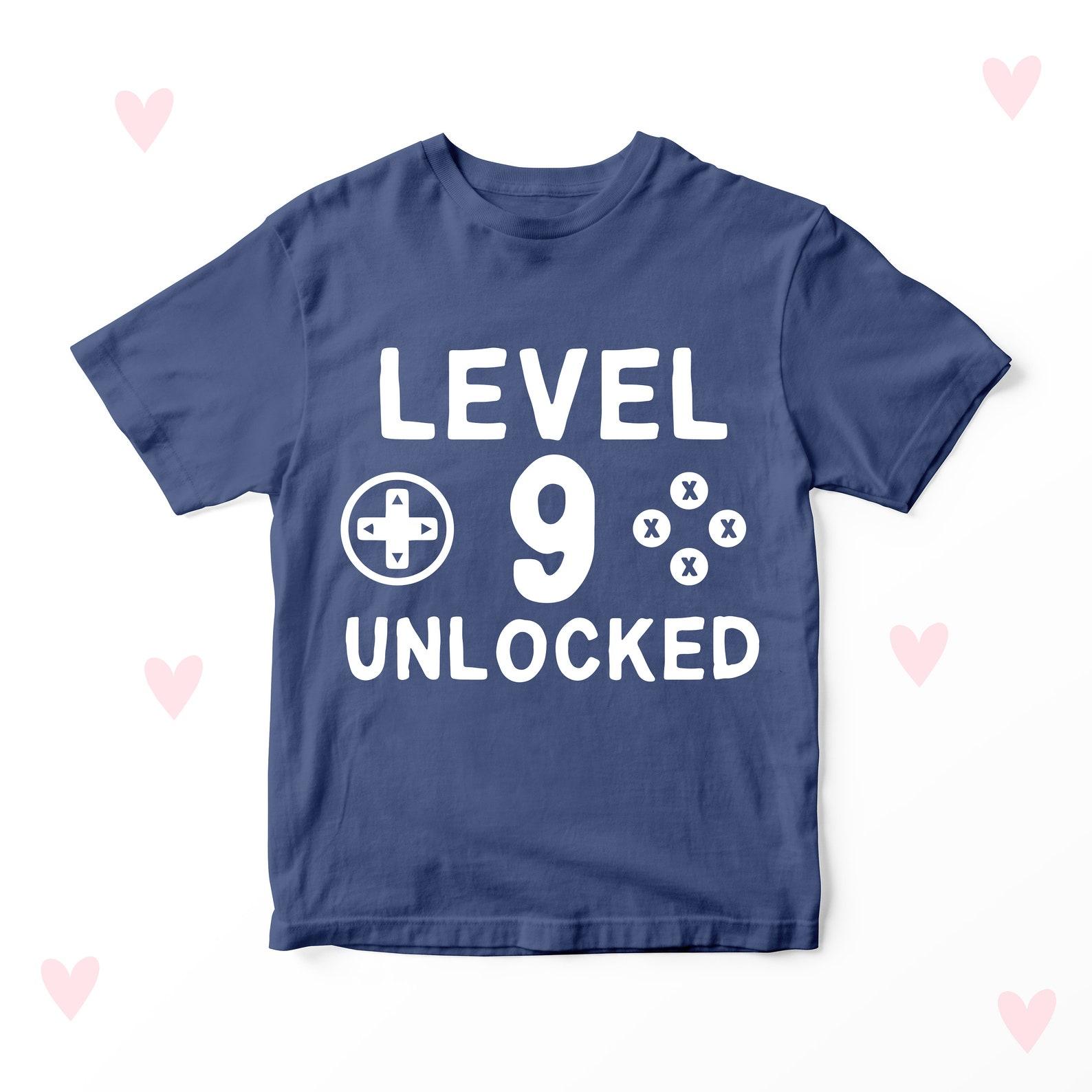 Level 9 Birthday T-shirt 9th Birthday Girl Boy Gifts Party Outfit 100