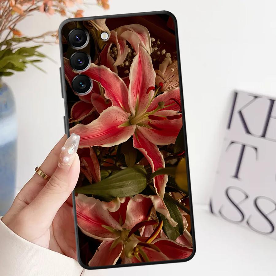 Phone Cover Case for Samsung Galaxy A26 A72 A23 A22 A25 A71 A32 A53 A35 A55 A41 A24 A52 A36 A73 A51 Lily Orchid Flower Print