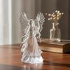Angel Figurine Acrylic Decor Clear for Bedside Table, Holiday Display