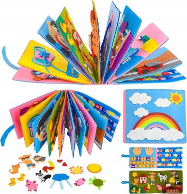Książka Edukacyjna Dla Dzieci Wczesna Nauka 3D Montessori Ruchome Elementy