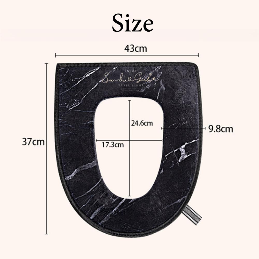 Premium Toilet Pad Circle High-end Waterproof Seat Cover Mat Four Seasonal Universal Household Zip Toilet Cover Thicker Soft with Handle