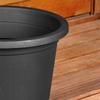 Garden Pot Outdoor Plastic Round Pot Black 27.5x19.5 cm