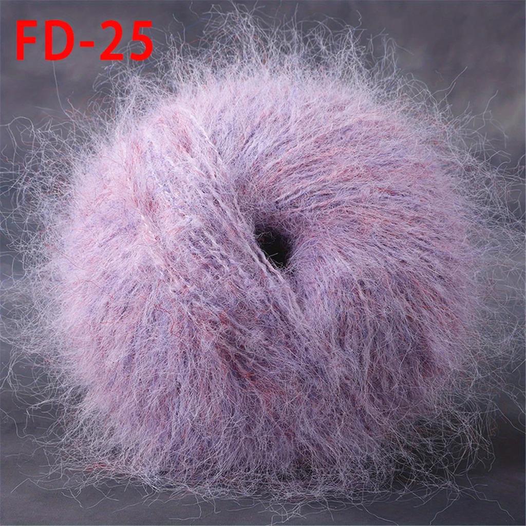 Worsted Faux Long Plush Mink Velvet Cashmere Yarn For DIY Knitting And Crocheting Long Plush Thick Crochet Yarn 1pc 190m 1.76oz