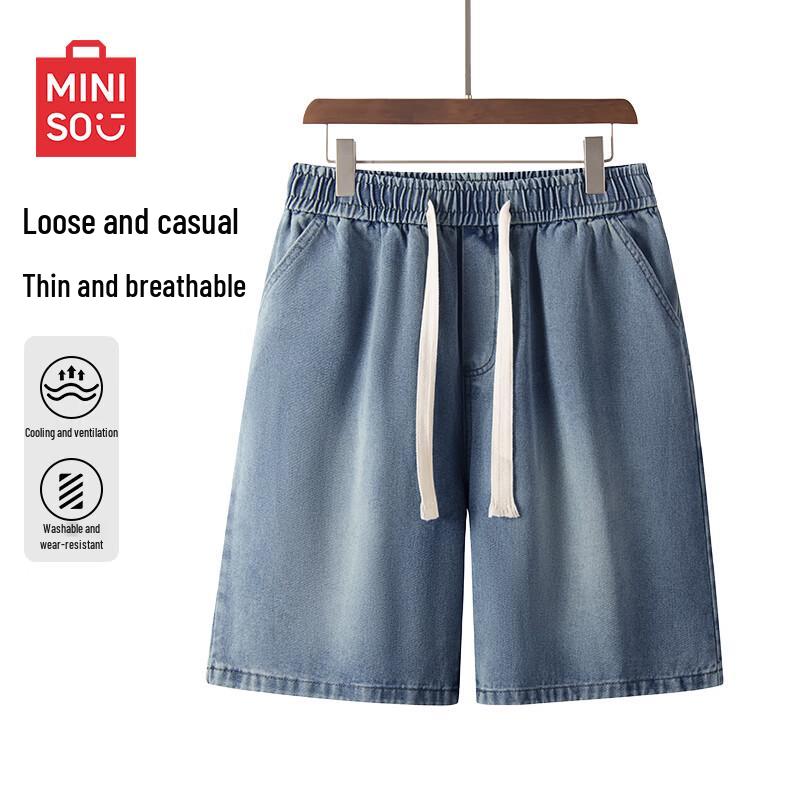 MINISO Men s Loose Straight Denim Shorts 2XL