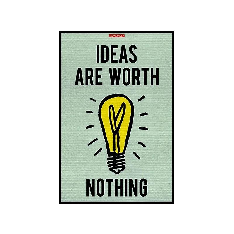 Monopoly Time Is Money Poster Print Inspirational Quote Canvas Painting Wall Art Picture for Living Room Home Decoration Cuadros