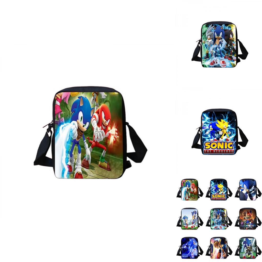 Mochila Escolar Sonic para Estudantes Grande Capacidade Impermeável Bolsa de Ombro Viagem ao Ar Livre Presente