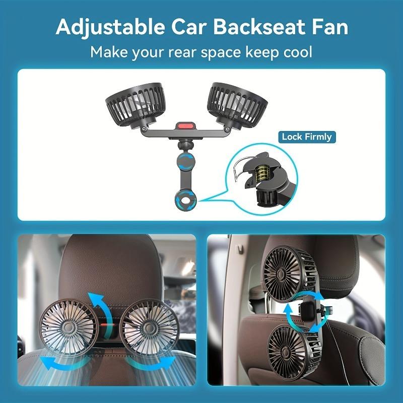 Double-Head Usb Electrical Car Fan Car Supplies