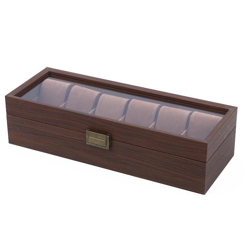 Scatola portaoggetti per orologi in noce nero, stile nuovo, con 3/6 scomparti, con cuscino morbido, Scatola espositiva per regalo di compleanno per orologi, Retro, Alta qualità