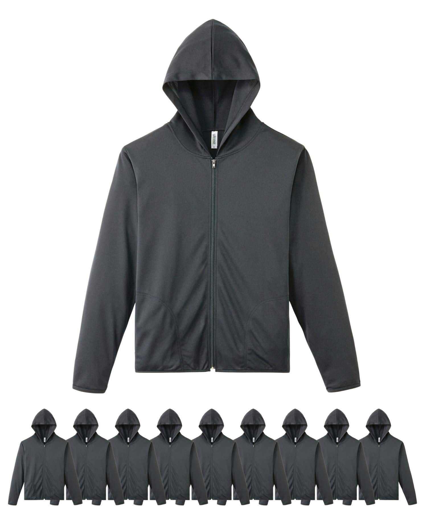 

Glimmer Dry Zip Pack of Size 00338-AMZ 4.4 oz. Hoodie, 10, Men s (Dark Gray, 3L)