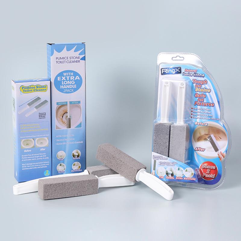 Natural Pumice Stone Toilet Brush - Efficient Cleaner for Crevices and Corners