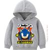 Popular Kids' Character Hooded Sweatshirt Ages 4-14 Sonic HD Print Boys Pullover Girls Hedgehog Fall Hoodie Long Sleeve New Arrivals for Autumn