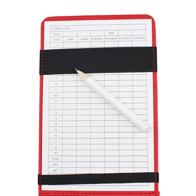Golf Scorecard Buch Oxford Stoff Club Yardage Buch Golf Journal Notizbuch mit Bleistift Golf Score Buch Golf Zubehör