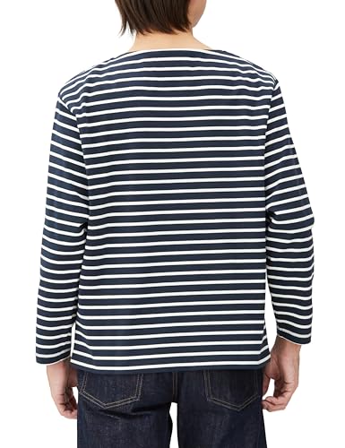 Helly Hansen HH Marine Border Tee, Long Sleeve, Deep Navy/Off White