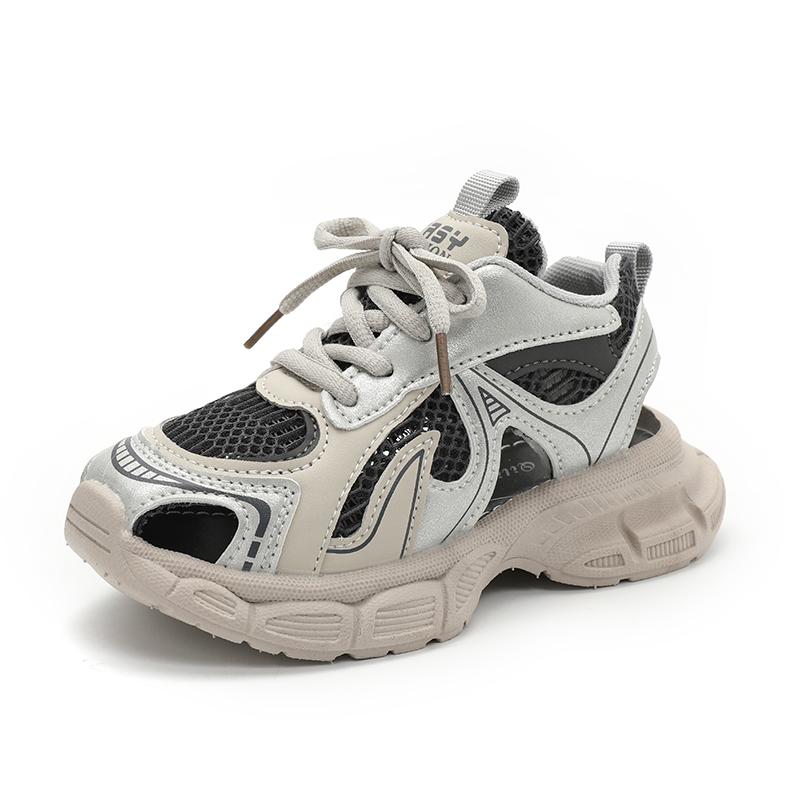 Boys Girls Running Shoes Thick Soft Sole Children Sandals Mesh Breathable 2025 New Fashion Kids Sports Shoes for Students Trend