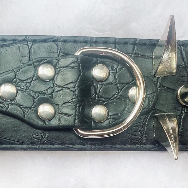 Spiked Dog Collar Stylish Adjustable PU Leather Spiked Studded Rivet Dog Collar for Medium Large