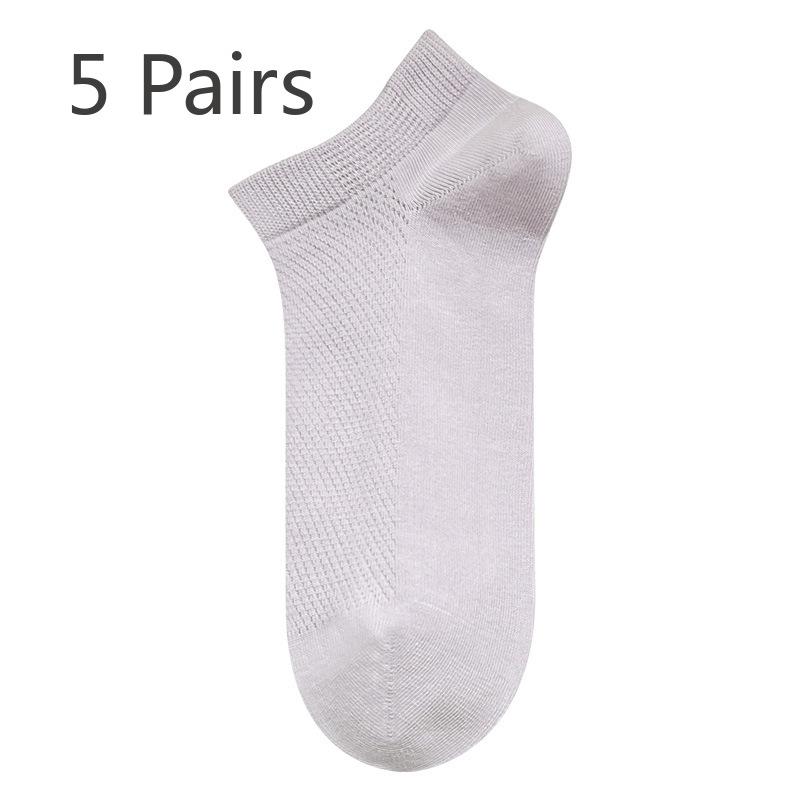 

5 пар женских летних хлопковых дышащих сетчатых носков-лодочек с дезодорантом и впитыванием пота 5 Pairs фиолетовый