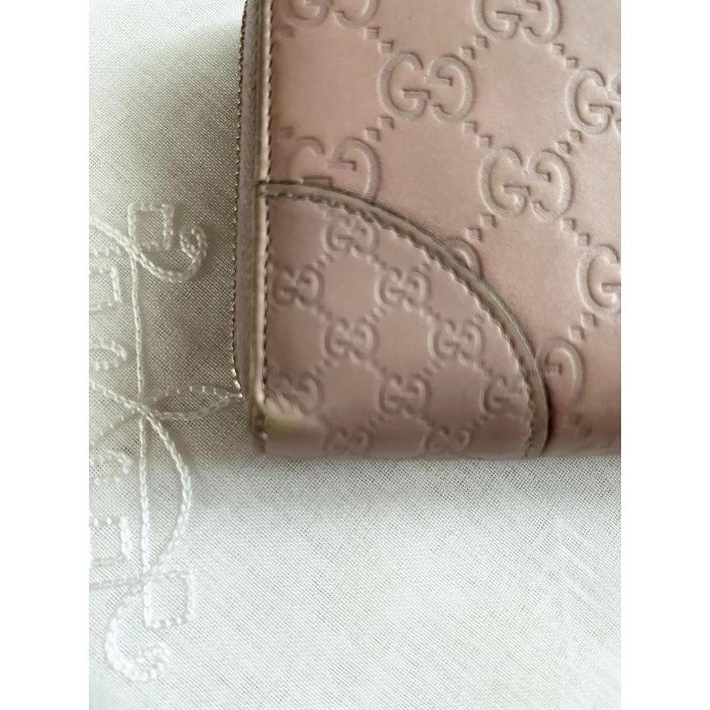 Used GUCCI Gucci Long Wallet Guccissima Wallet Pink With Box Micro Guccissima