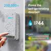 Sonnette sans fil - tecknet - 400m - ip44 étanche - fonction de charge - émetteur auto-alimenté