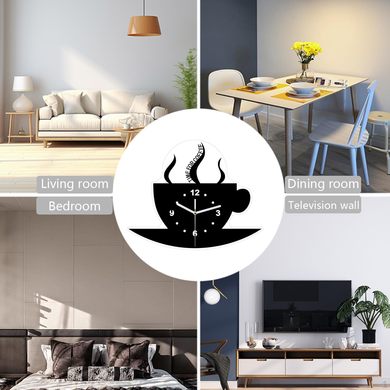 

Настенные часы без тиканья Портативные Акриловые Модные Декоративные Подвесные для Спальни