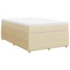 Exclusive House - Slatted Bed Base with Cream Mattress 120x200 Cm Fabric