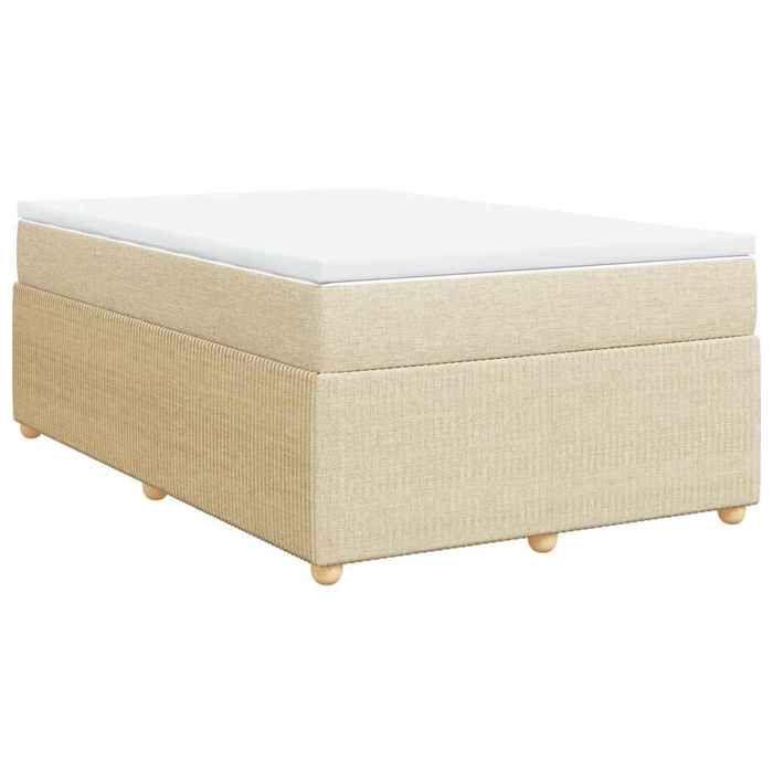 Exclusive House - Slatted Bed Base with Cream Mattress 120x200 Cm Fabric